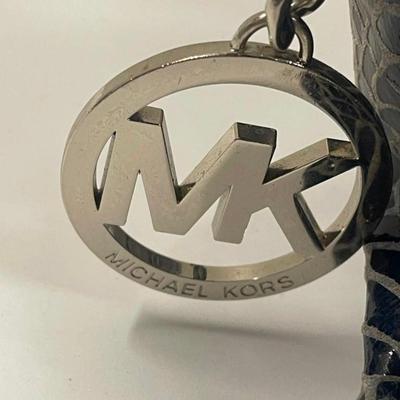 Michael Kors Blue Snakeskin Style Handbag