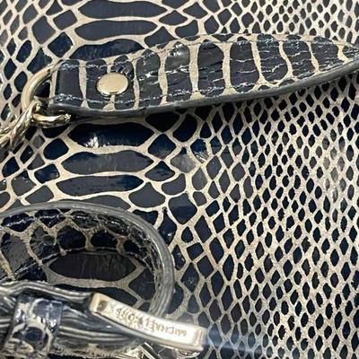 Michael Kors Blue Snakeskin Style Handbag