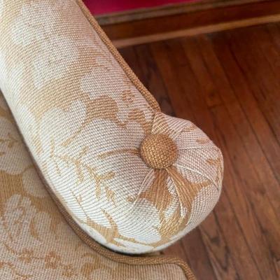 Custom Upholstered Queen Anne Style Wing Back Chair