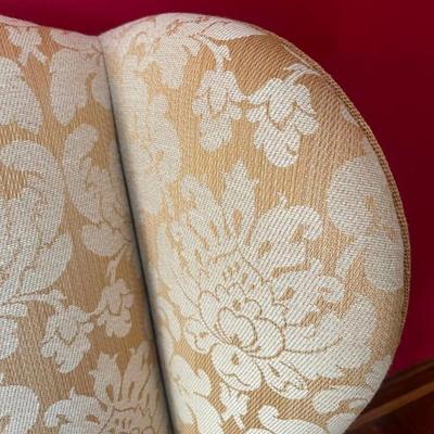 Custom Upholstered Queen Anne Style Wing Back Chair