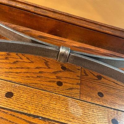 Scrolling Metal and Glass Rectangular Coffee Table