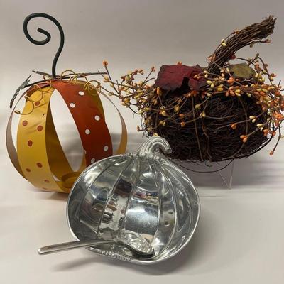 Beatriz Ball Giftables Holiday Pumpkin Bowl & Fall Decor