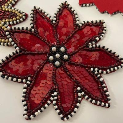 Set of 4 Mackenzie Childs Beaded Coasters