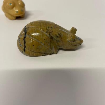 Pair of Carved Frog Fetishes