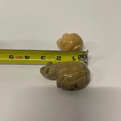 Pair of Carved Frog Fetishes