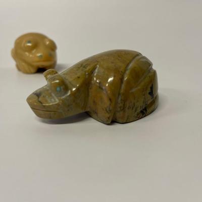 Pair of Carved Frog Fetishes