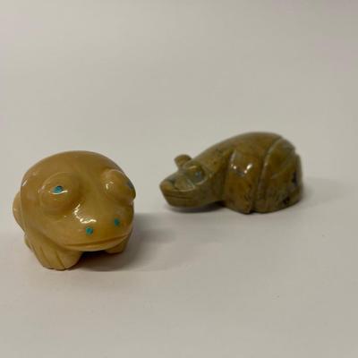 Pair of Carved Frog Fetishes