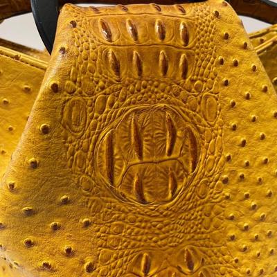 Ostrich Style Leather Handbag