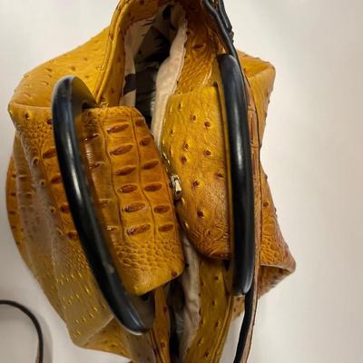 Ostrich Style Leather Handbag