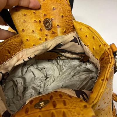 Ostrich Style Leather Handbag