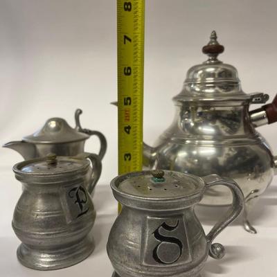 Lot of Vintage Pewter Serving Pieces - Steiff & Wilton Armetale