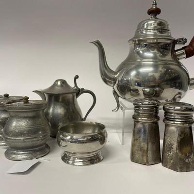 Lot of Vintage Pewter Serving Pieces - Steiff & Wilton Armetale