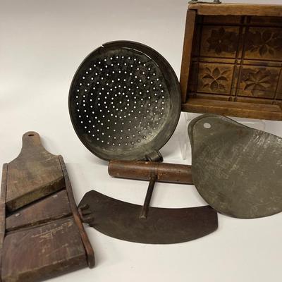 Lot of Primitive Kitchen Tools