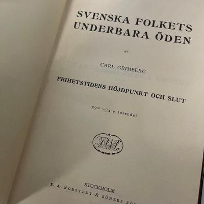 Lot of Early Edition Swedish Books