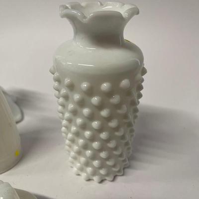 Lot of Vintage Milk Glass