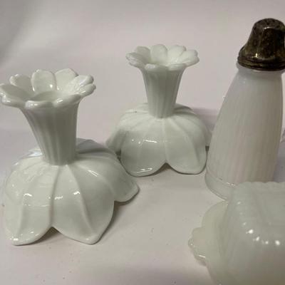 Lot of Vintage Milk Glass