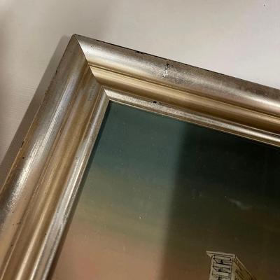 Custom Framed Reverse Painted Picture of Jefferson Medical College