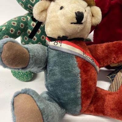 Lot of Vintage Teddy Bears, Including Vera Bradley