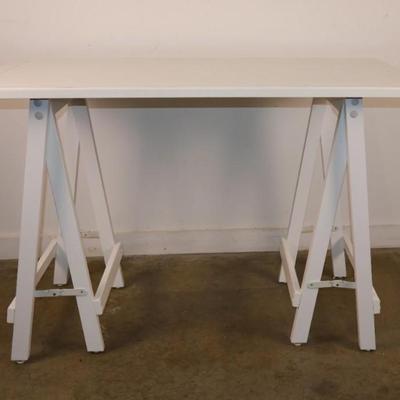 Pier One White Sawhorse Desk