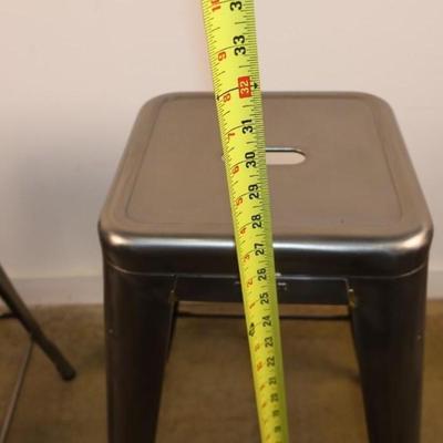 Set of 2 Tolix Metal Counter Height Bar Stools From Restoration Hardware