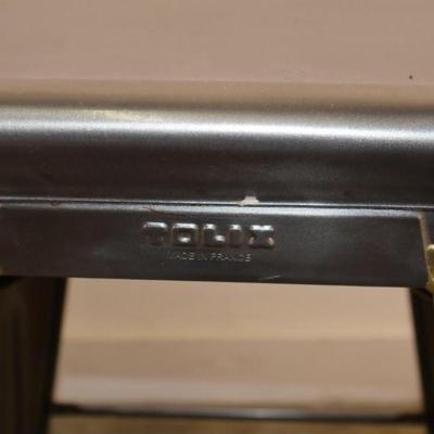 Set of 2 Tolix Metal Counter Height Bar Stools From Restoration Hardware