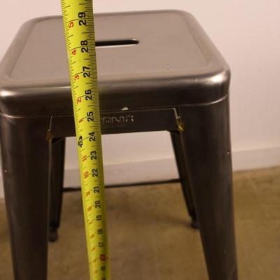 Set of 2 Tolix Metal Counter Height Bar Stools From Restoration Hardware