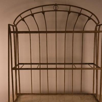 Metal Baker's Rack with Stone Top & Wine Rack