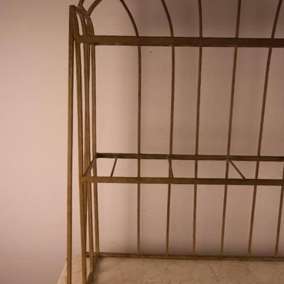 Metal Baker's Rack with Stone Top & Wine Rack