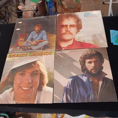 GORDON LIGHTFOOT, SHAUN CASSIDY AND EDDIE RABBIT VINYL RECORDS