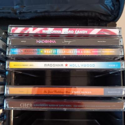 MUSIC ON CD's IN 2 CARRY CASES (1)