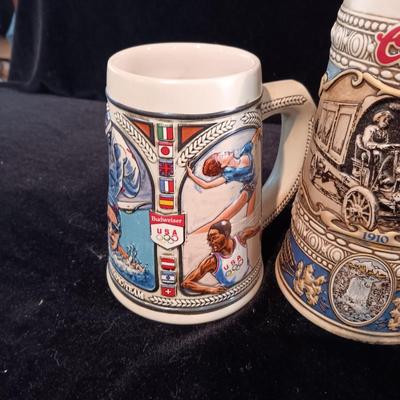 4 BEER STEINS