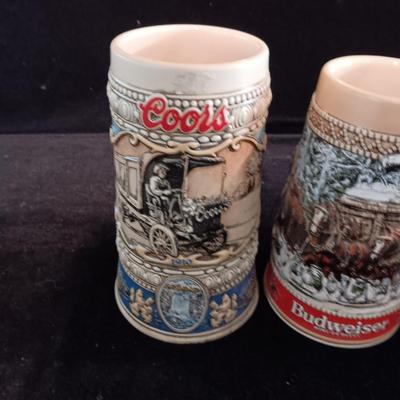 4 BEER STEINS