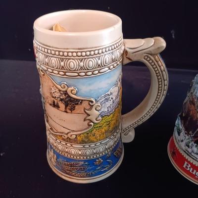 4 BEER STEINS