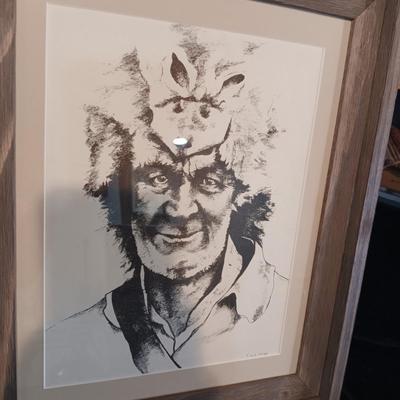 LIMITED EDITION INDIAN TOBACCO JAR, PICTURE OF AN OLDER MAN AND MORE