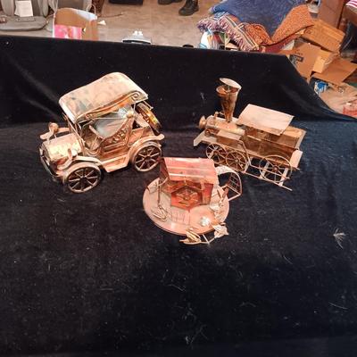 3 TIN MUSIC BOXES