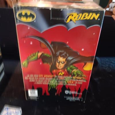 BATMAN'S "ROBIN" BOBBLEHEAD , KIDS MOVIES ON DVD AND 45's RECORDS