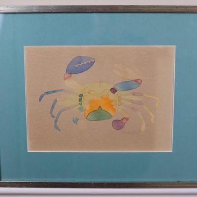 Signed Original Crab Watercolor by Tayewell