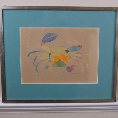 Signed Original Crab Watercolor by Tayewell