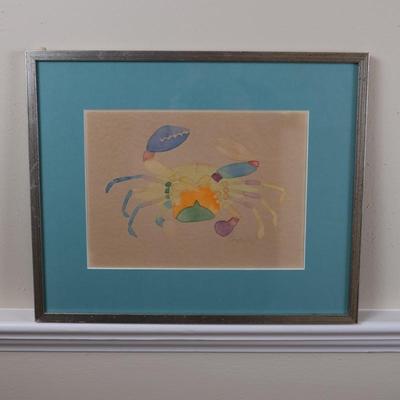 Signed Original Crab Watercolor by Tayewell