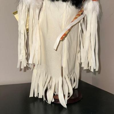 24" KINNEX PORCELAIN NATIVE AMERICAN DOLL