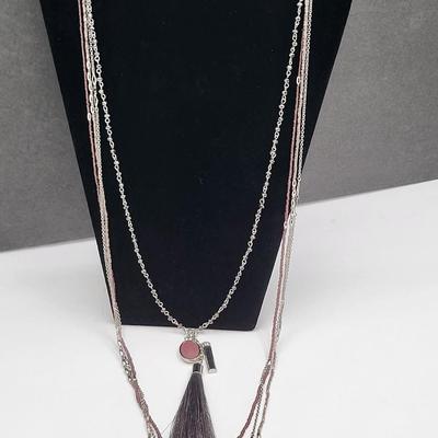 NWT White House Black Market Multi-Strand & Tassel Necklace $60 Retail