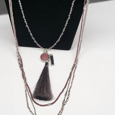 NWT White House Black Market Multi-Strand & Tassel Necklace $60 Retail