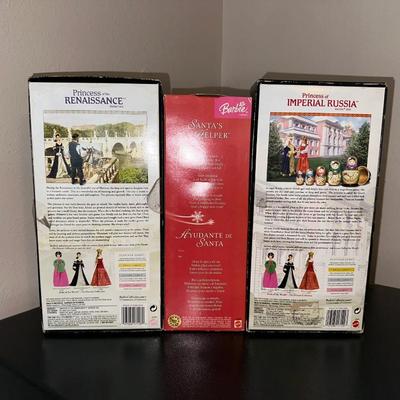 2 NEW BARBIE "DOLLS OF THE WORLD" AND "SANTA'S HELPER"