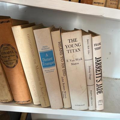 Large Assortment of Beige and Brown Books (LR-RG)