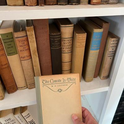 Large Assortment of Beige and Brown Books (LR-RG)