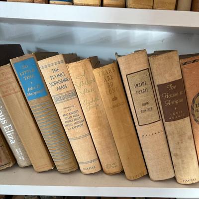 Large Assortment of Beige and Brown Books (LR-RG)