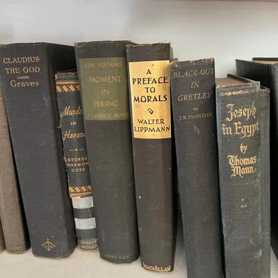 Assortment of Books 1800’s-1900’s W/Dark Covers (LR-RG)