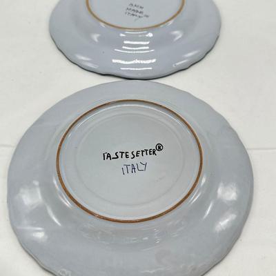Pair of MORELLI FAENZA Handmade plates 8"-local pickup and shipping available