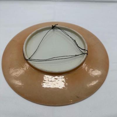 Chinese Vintage Porcelain Hanging Plate 10.5"-local pickup and shipping available