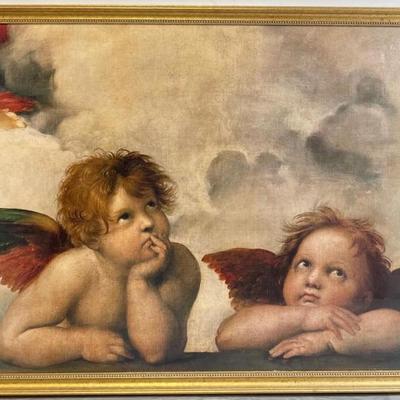 Raphael Sanzo Sistine Madonna Cherub Put Angels Print